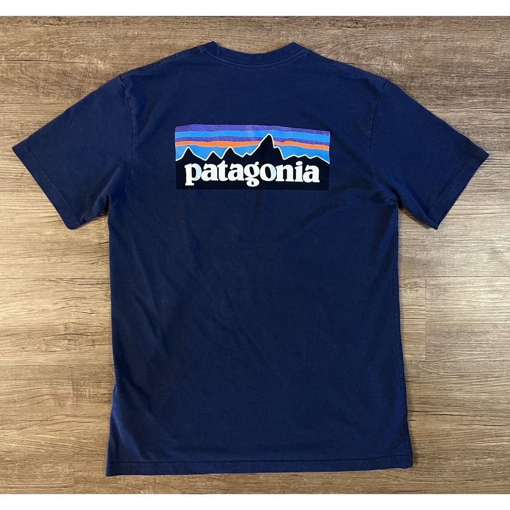 Patagonia Men's Logo Responsibili-Tee Blue Size Medium C17
